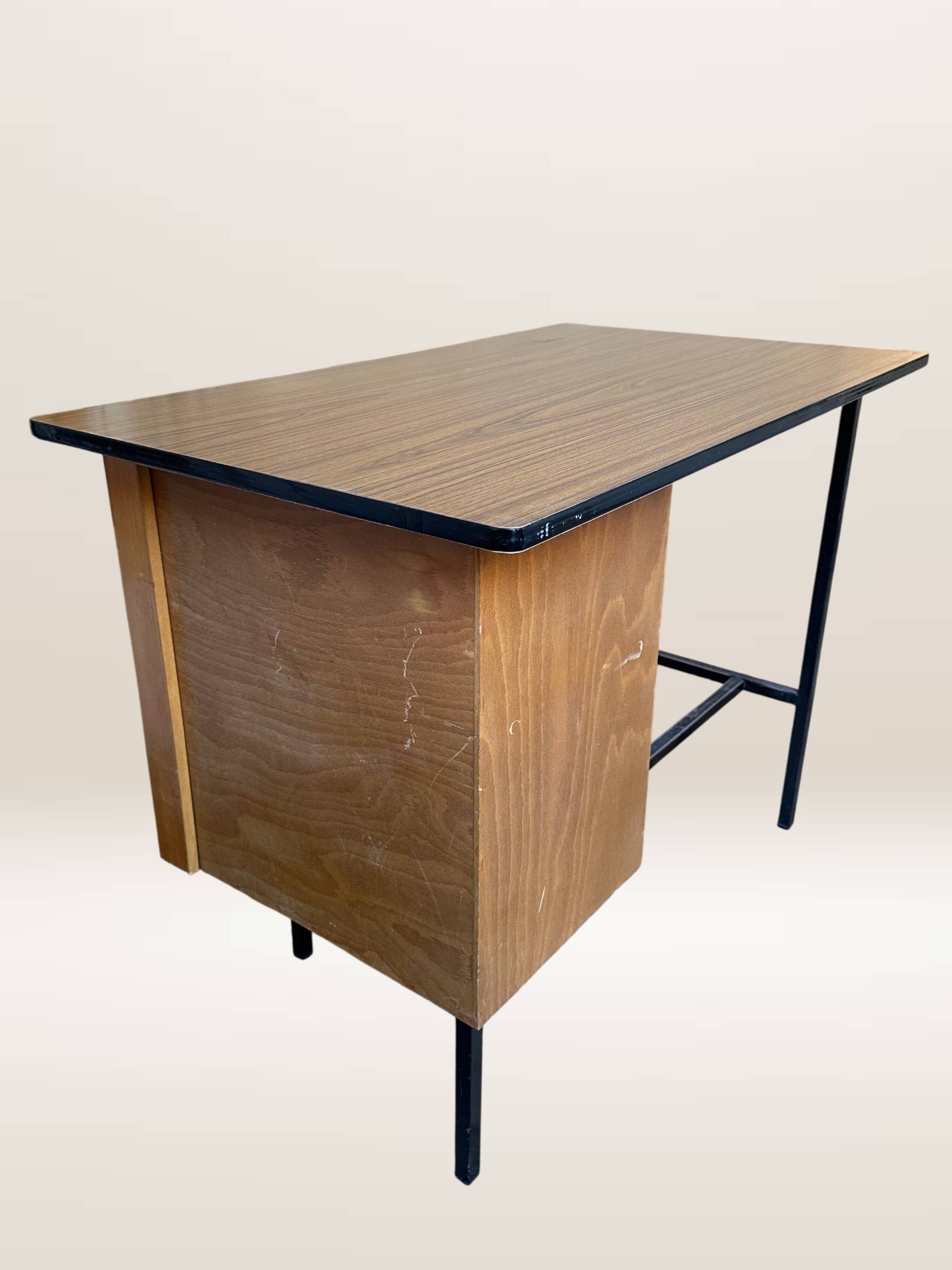 Metal and formica desk
