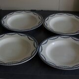 Lot de 4 assiettes terre de fer salins