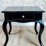 20th Century Black Side Table-Nightstand, 1950s