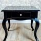 20th Century Black Side Table-Nightstand, 1950s