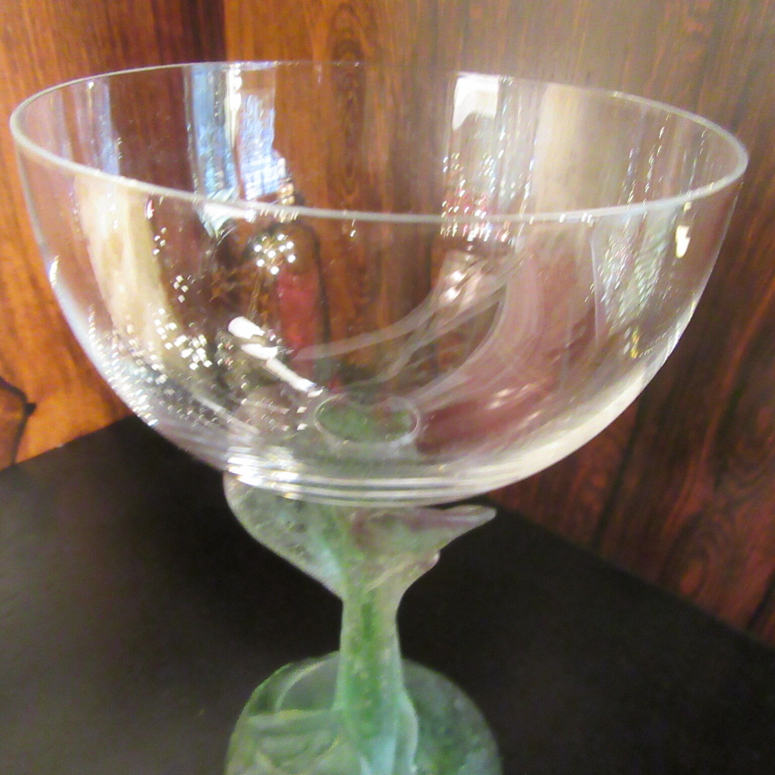 DAUM Crystal champagne glass glass stand