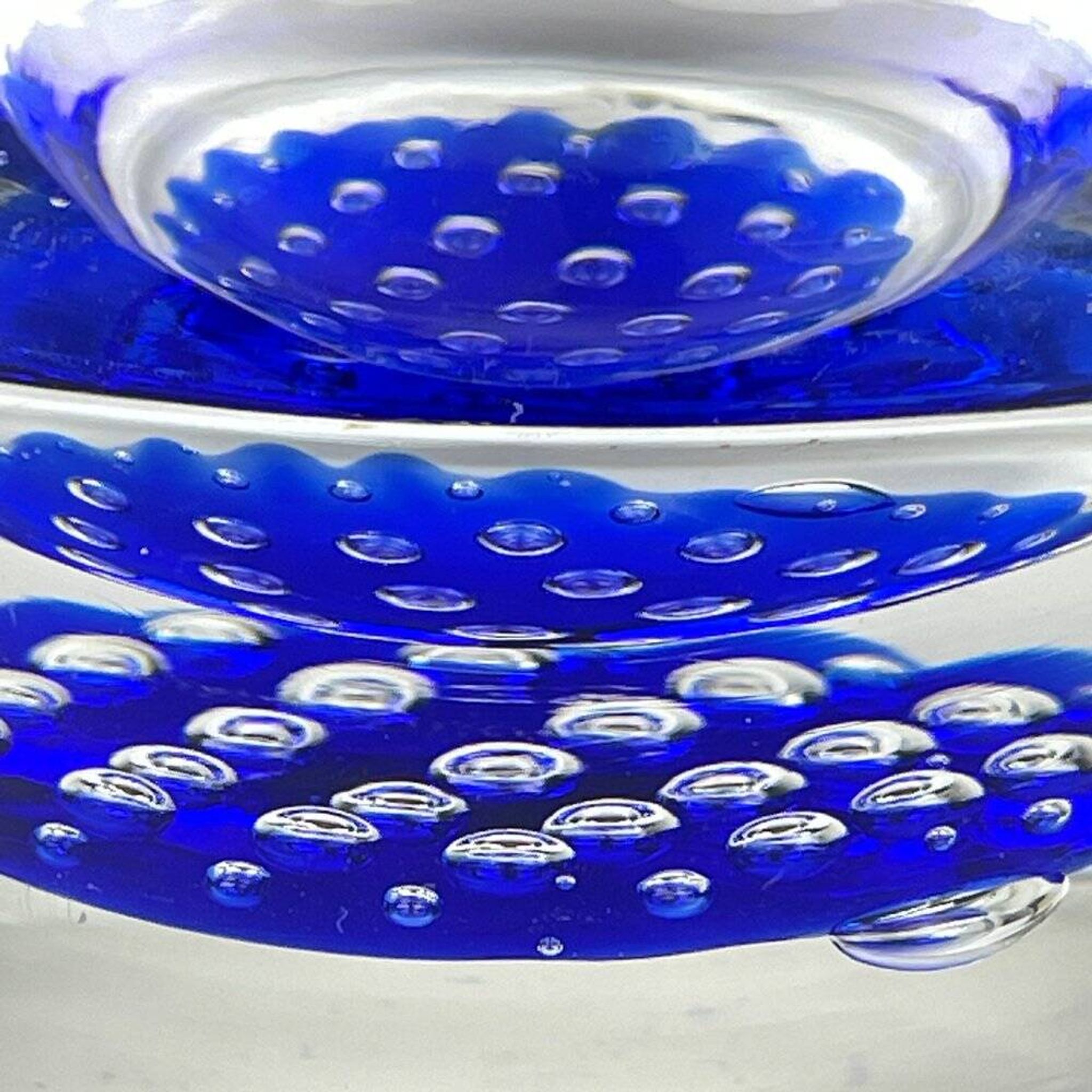 Blue Murano glass ashtray, Italy, 1970s