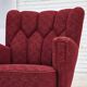 1960s, Danish armchair, original red furniture fabric.