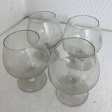 Set of 4 old cognac glasses
