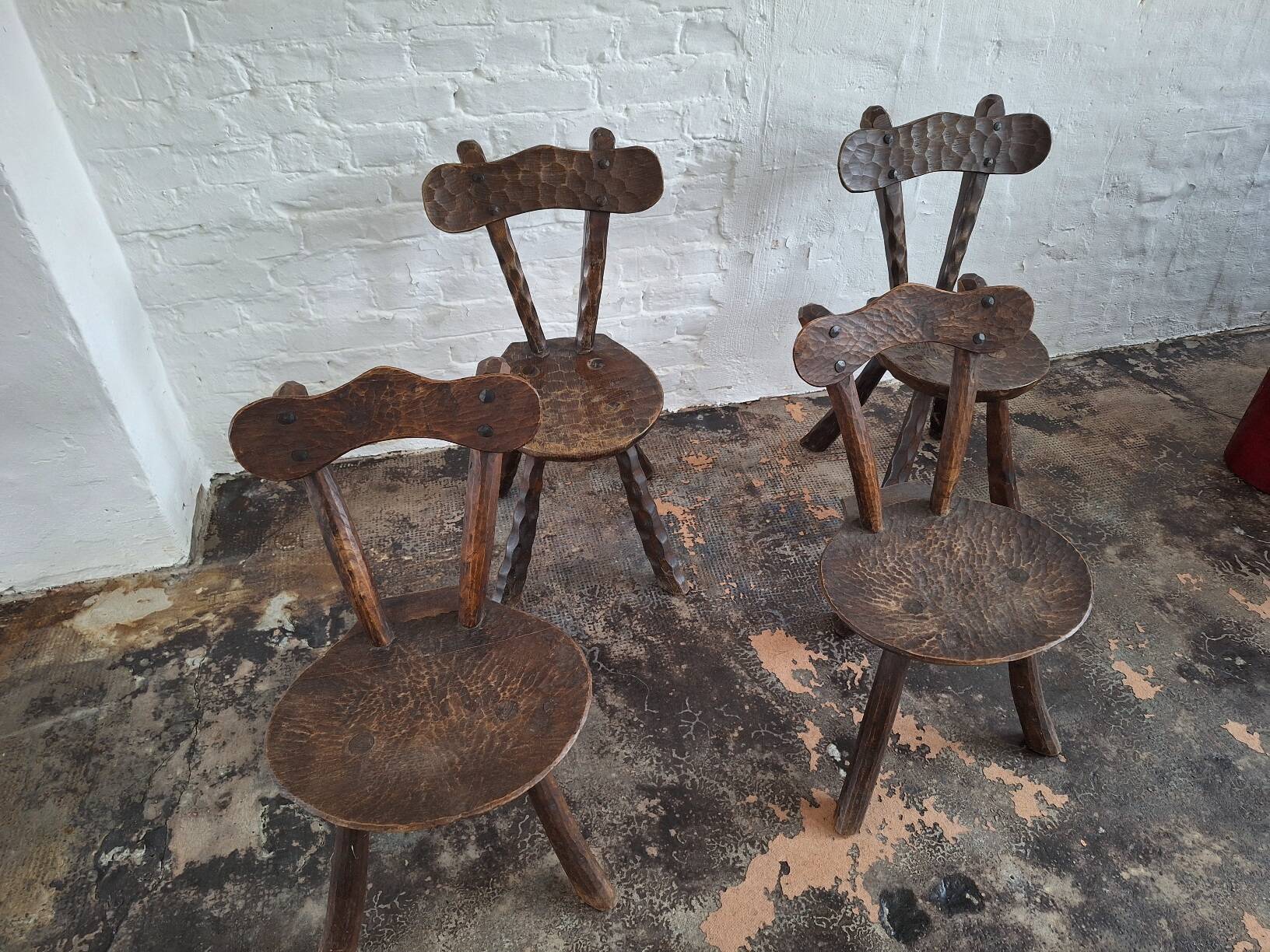 Set of 4 French provincial chairs in the style of Alexandre Noll, 1950s