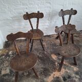 Set of 4 French provincial chairs in the style of Alexandre Noll, 1950s