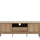 Mid-Century Modern Sideboard with Waveform Panel for TVs up to 50 Inch, Storage Sideboard