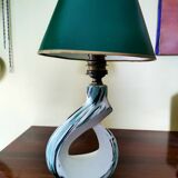 Vintage green ceramic lamp