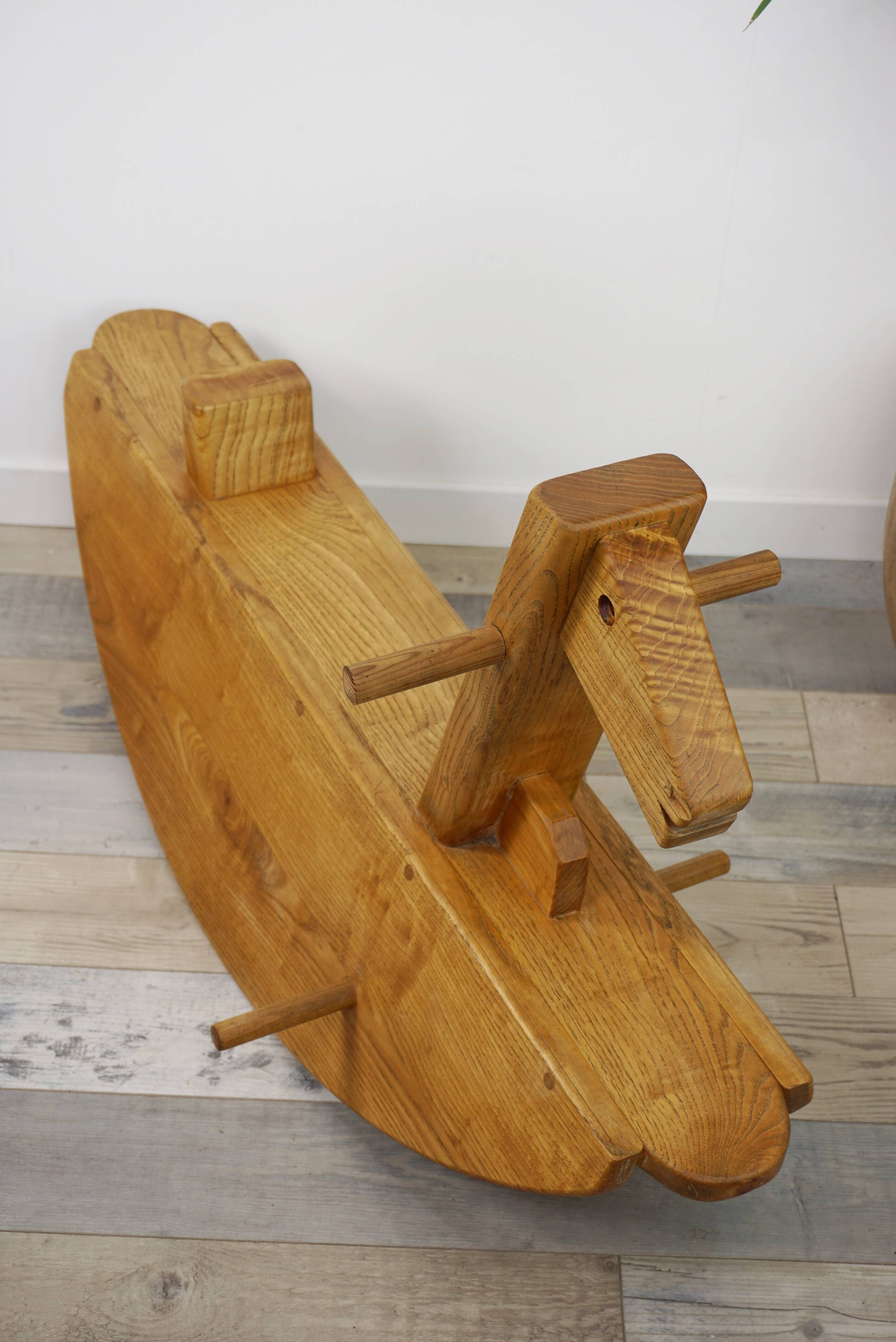 50s wooden rocking horse