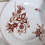 Set of 6 vintage Sarreguemines dinner plates, Danish pattern 210412