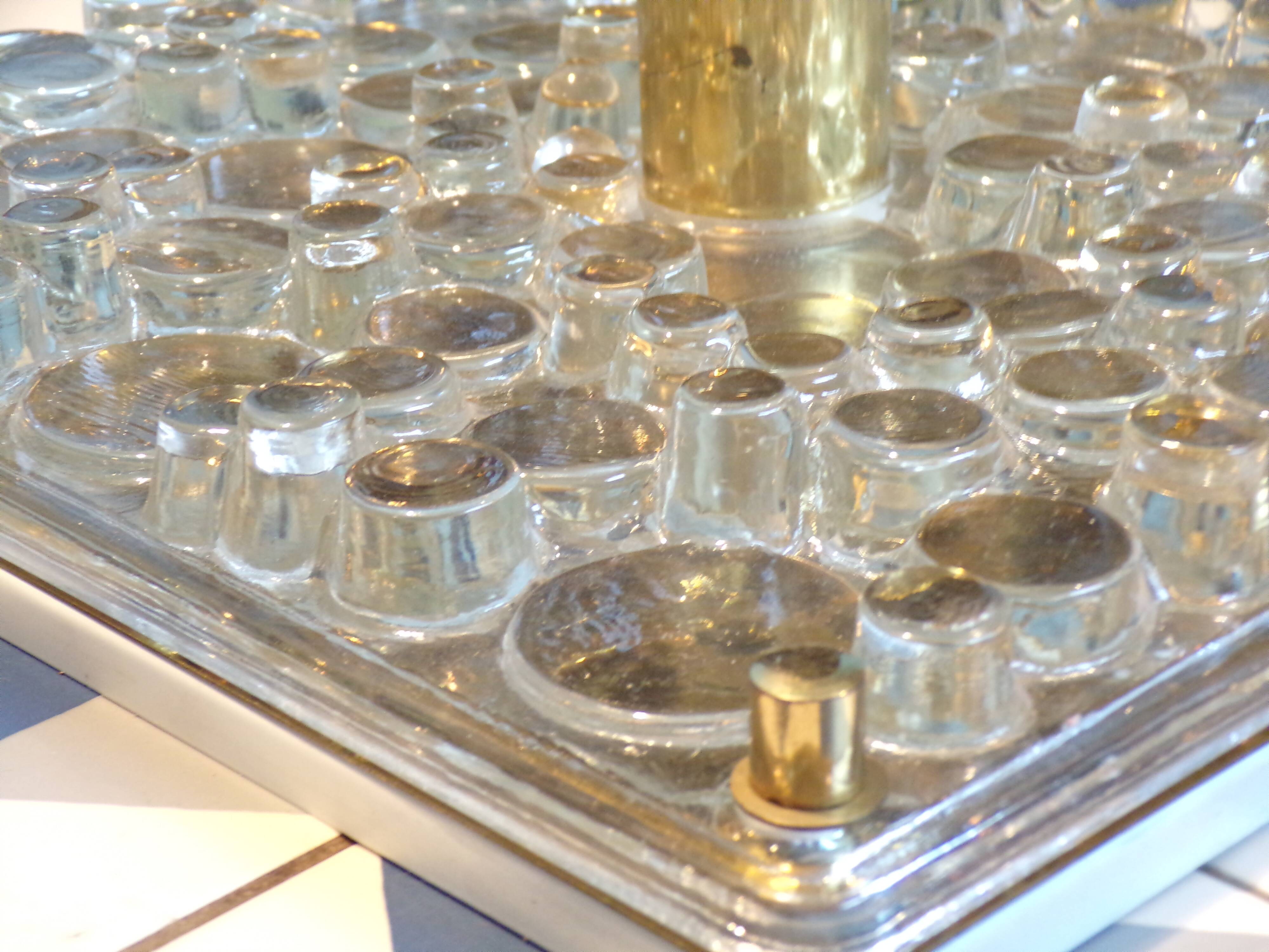 1970 glass wall light by Heinz Neuhaus