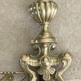 19th-century brass fireplace threshold bar