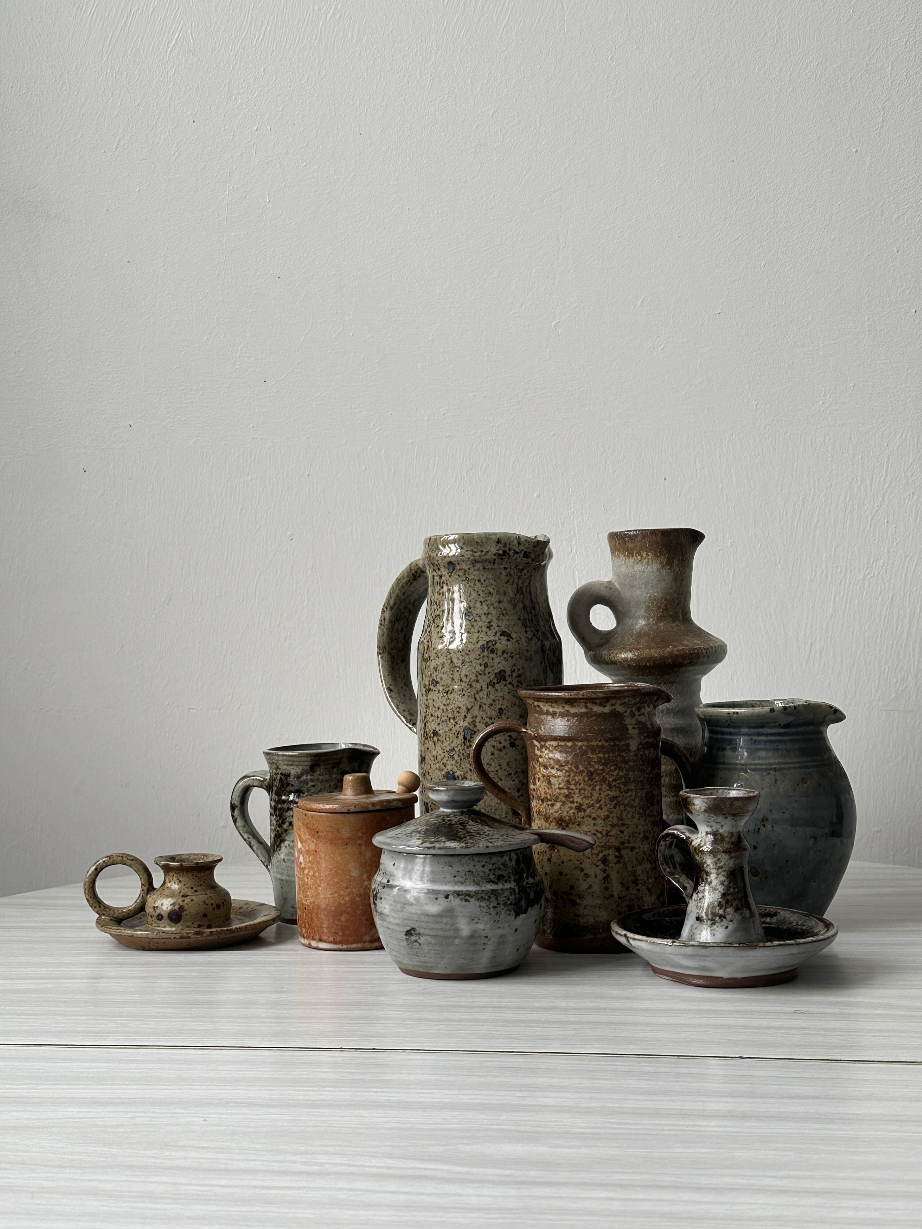 Pyrite stoneware candle holder