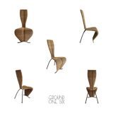 1 X  Postmodern 1980s Dining Side Rope Chair