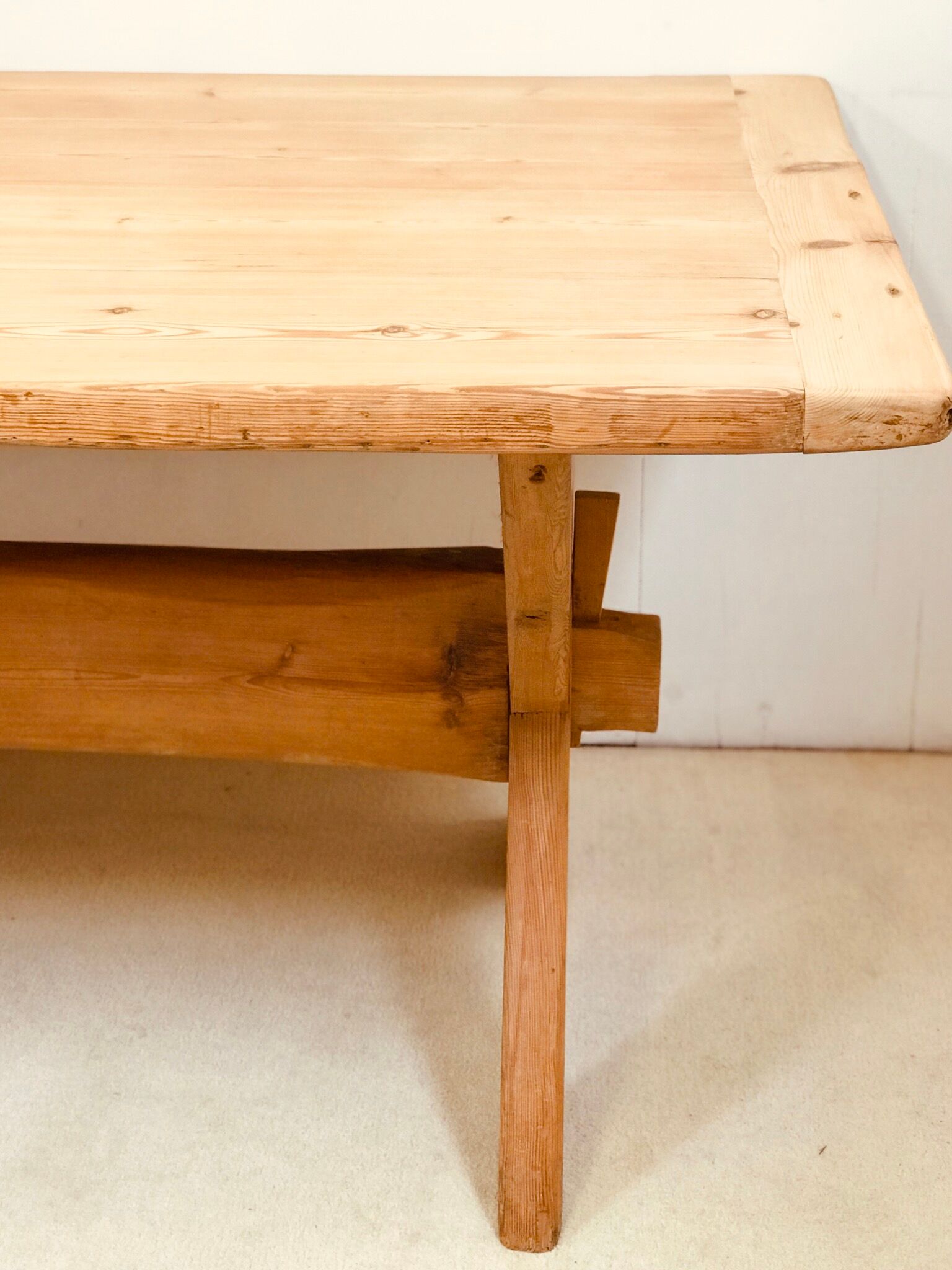 Country pine old table.