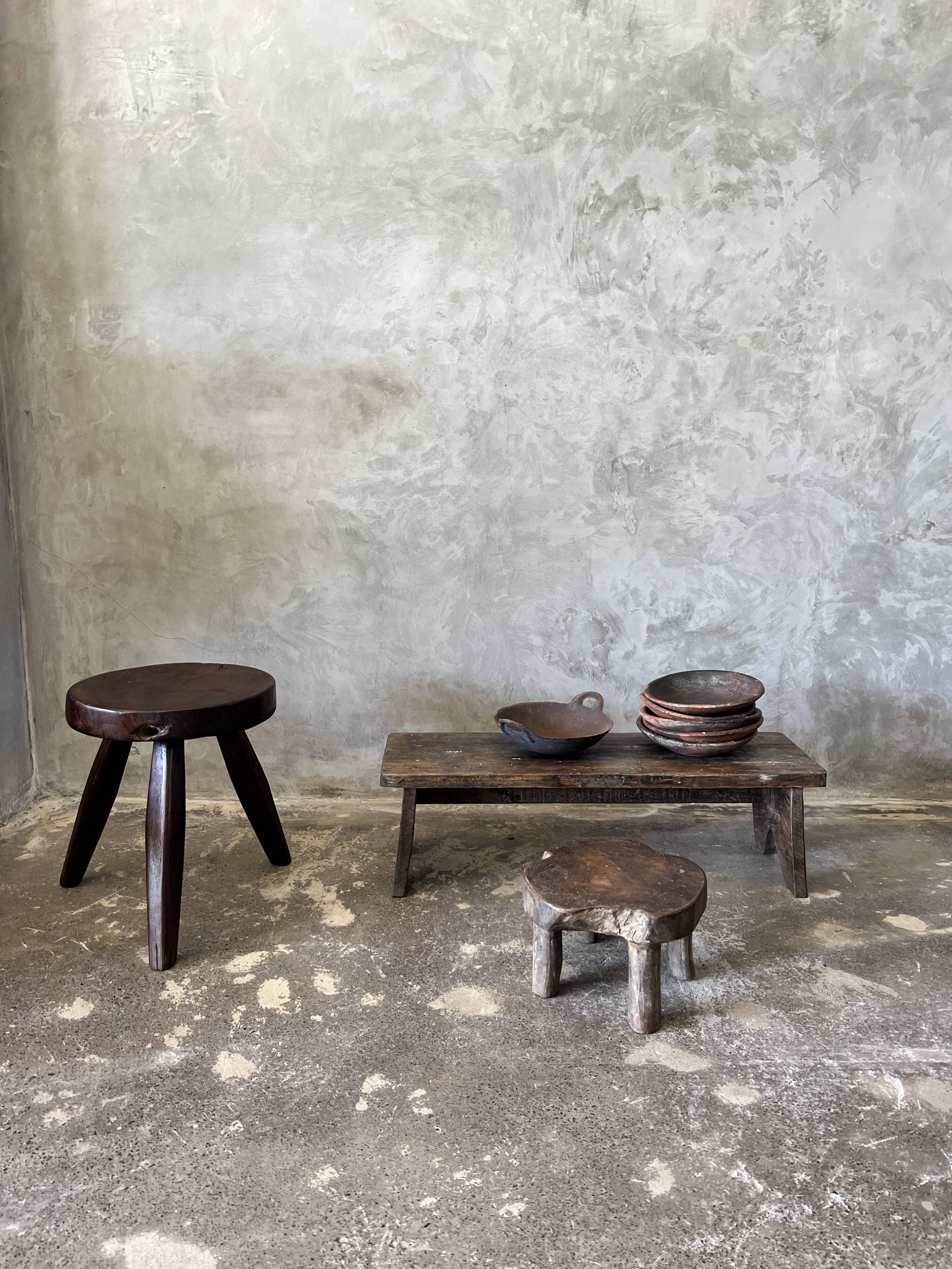 Small low Asian bench in upcycled old teak H:20 l:28 L70