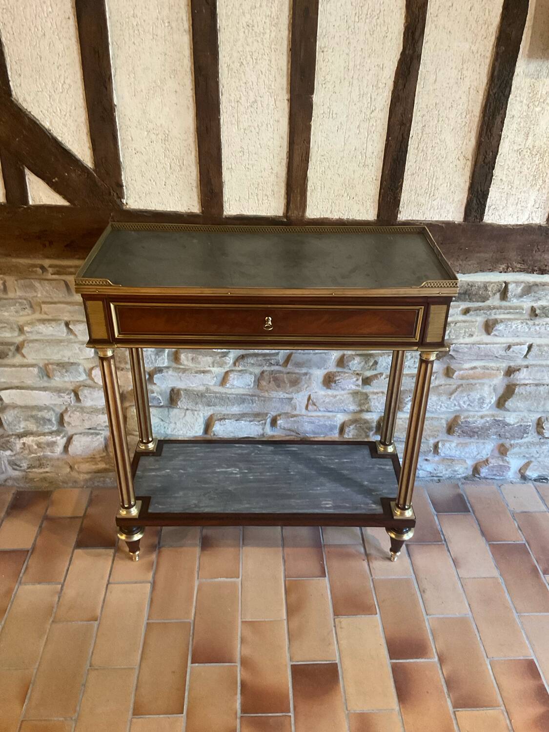 Small mahogany console table, Louis XVI period