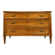 Louis XVI period mahogany and copper reed chest of drawers circa 1780