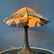 Lampe de table Art déco colorée en vitrail