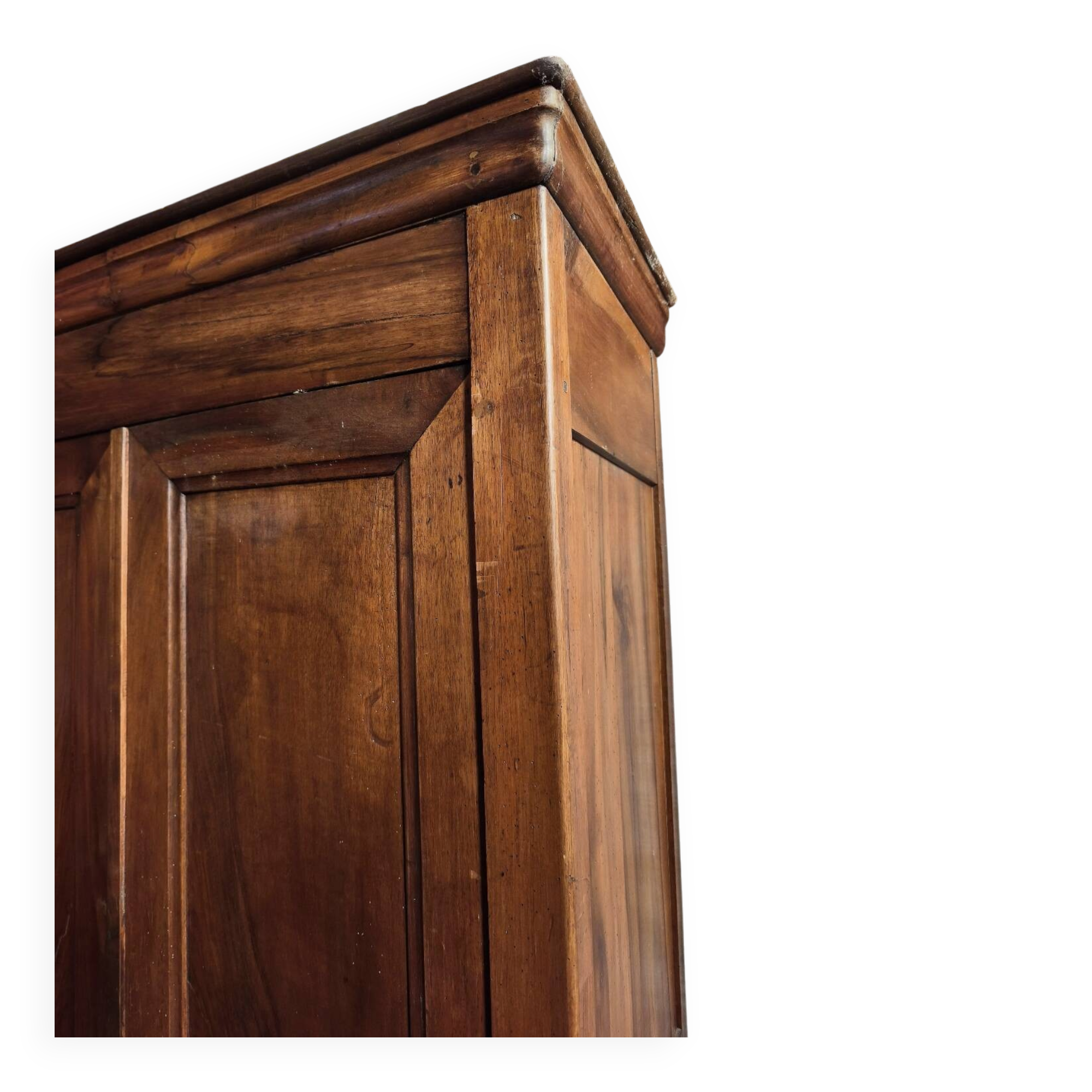 Antique linen cupboard in solid walnut from the 19th century – Louis Philippe