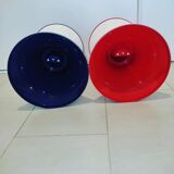 Pair of plastic Tam Tam stools. Original colors.