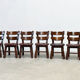 Ensemble de six chaises de salle à manger brutalistes françaises