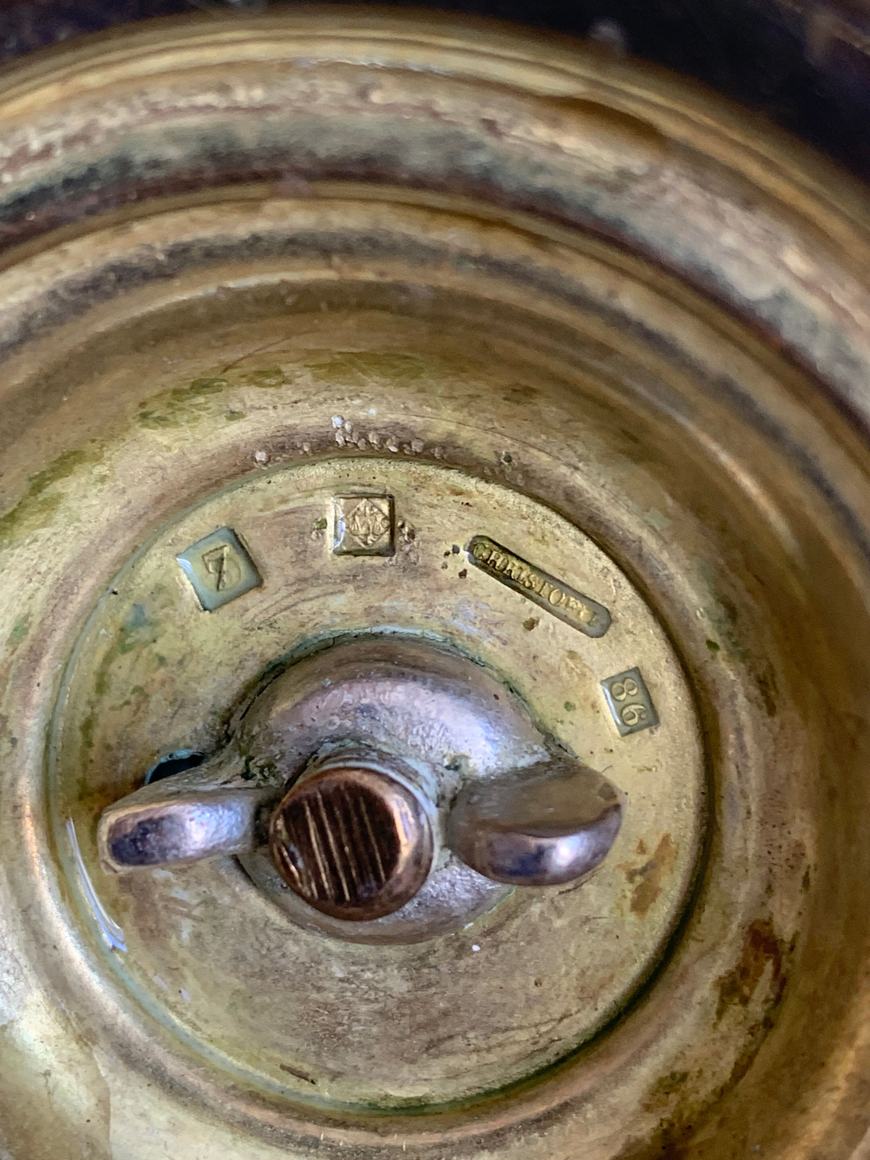 Christofle brass candle holder