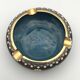 Ashtray, pocket emptier in brass and cloisonné enamel, floral decoration, China