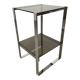 Chrome metal and smoked glass side table, 70s, side table