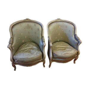 set de 2 fauteuils bergère - louis