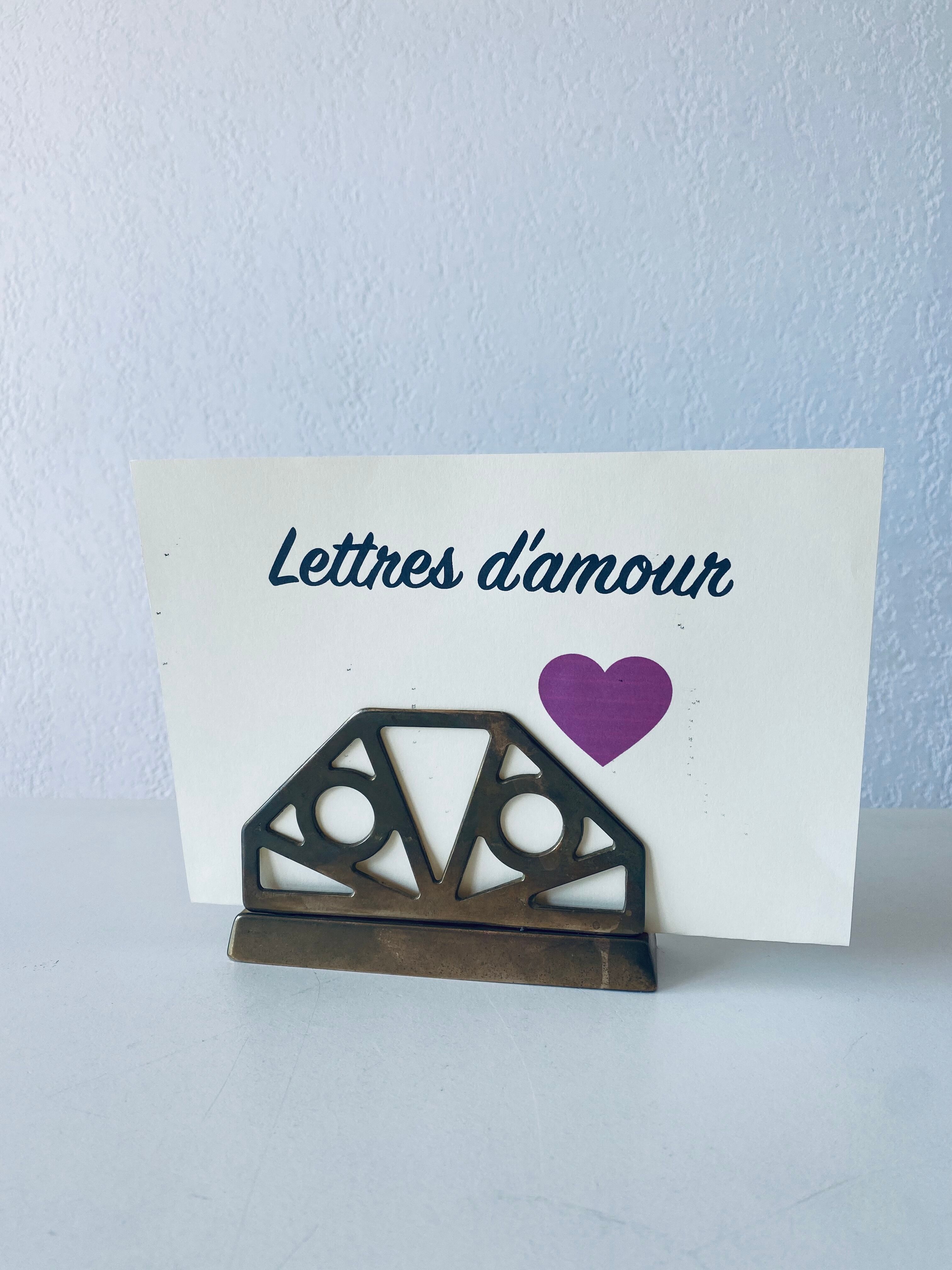 Porte lettres ancien en laiton
