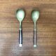 Mid-century brass and teak spoons, 1960s, set of 2
