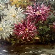 Paul Henry Schouten "Still Life with Flowers". Oil on wood panel.