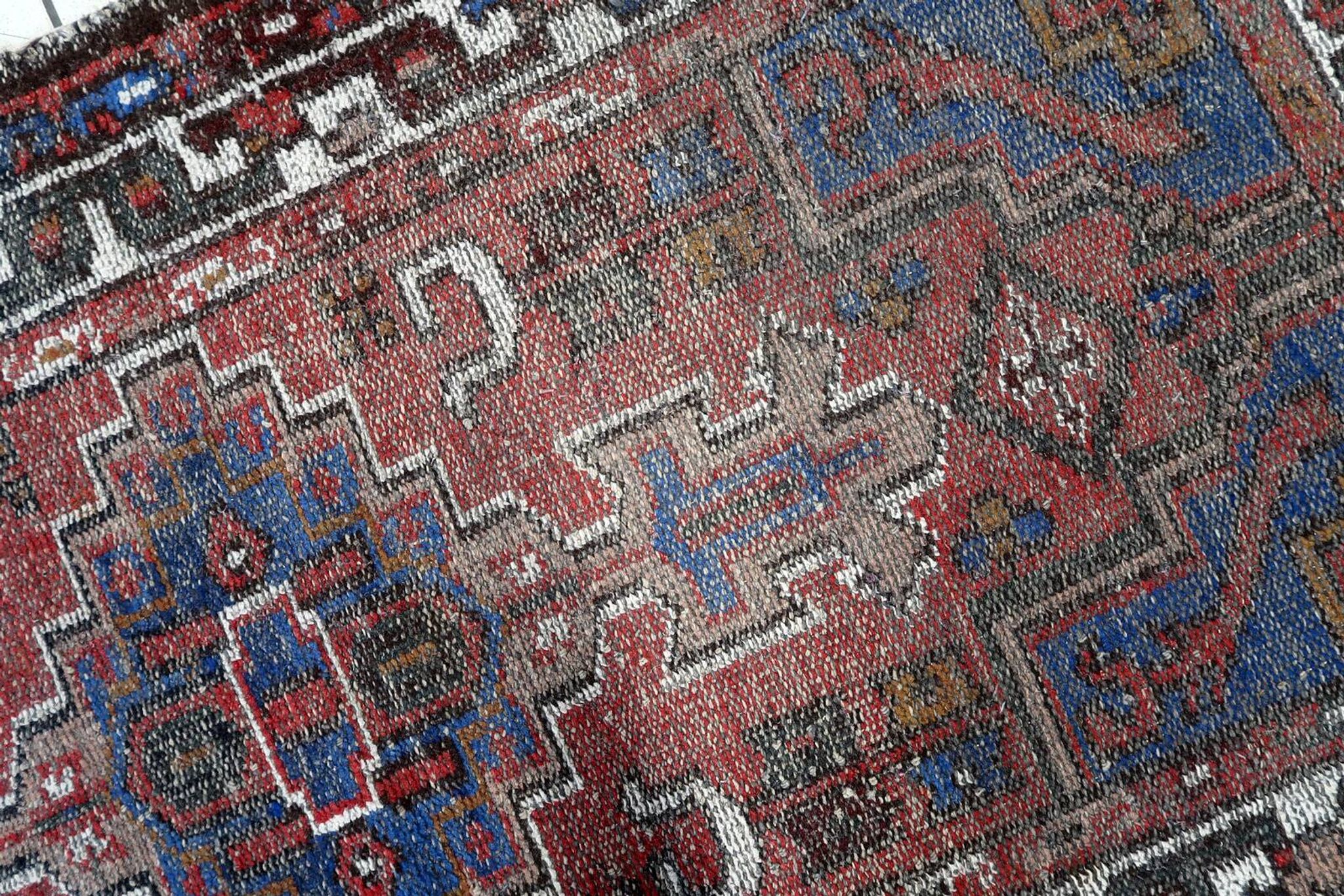 Tapis Hamadan vintage fait main en laine – 101 x 197 cm - 1C1042