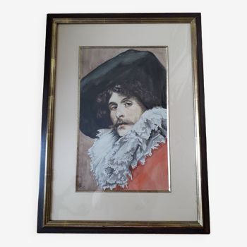 Old portrait painting signed