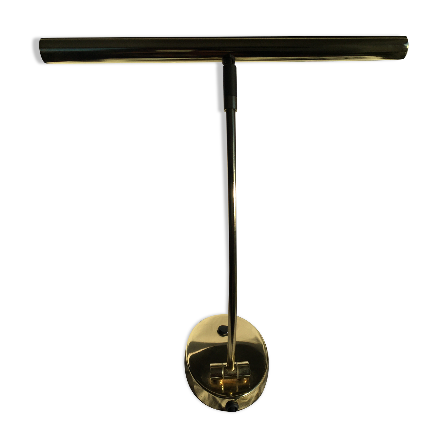 Piano or desk lamp in gilded brass