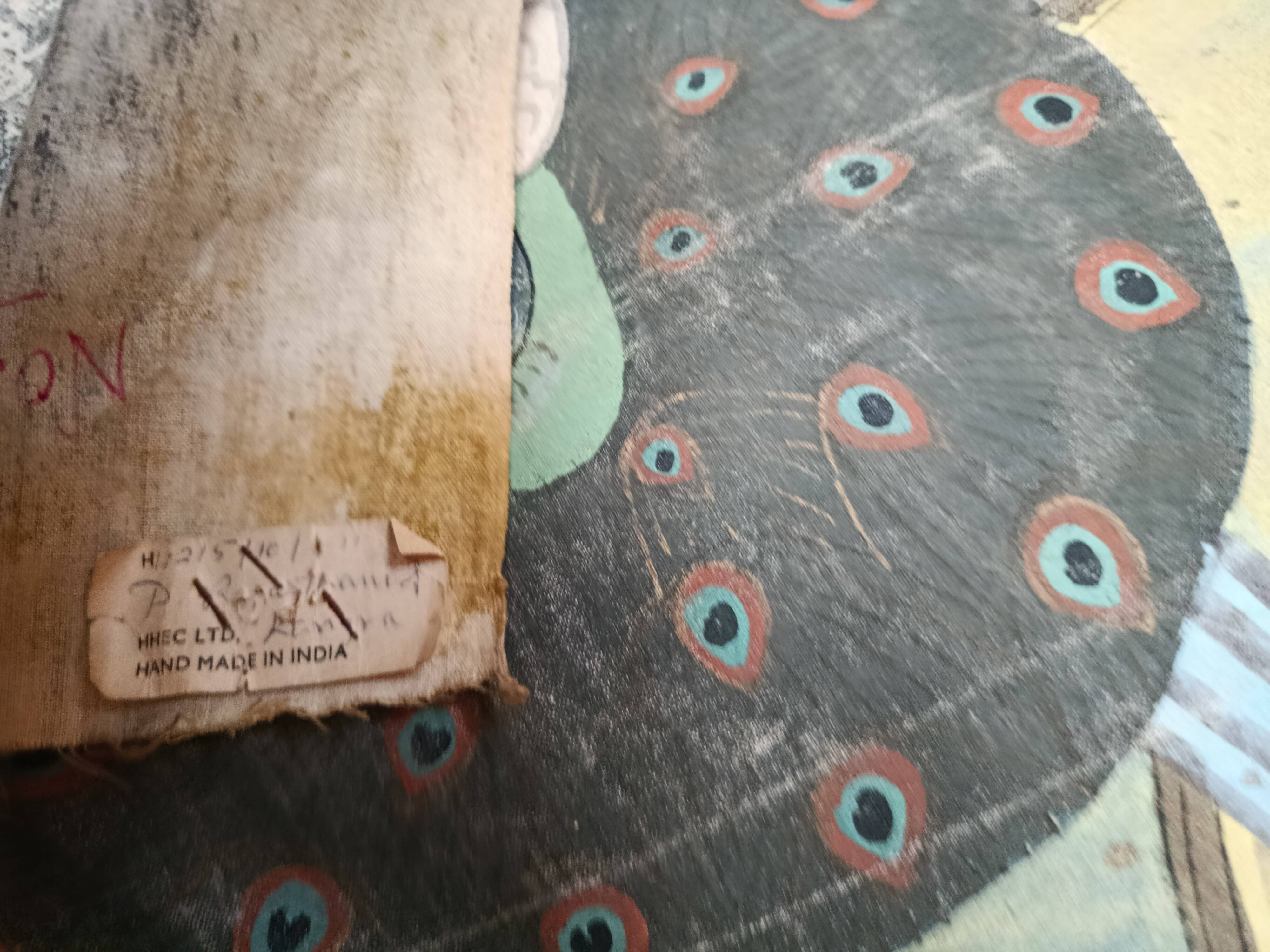 INDIA PICHWAI painting on silk KRISHNA RADHA GOPIS, Kanera Rajasthan mid 20th century