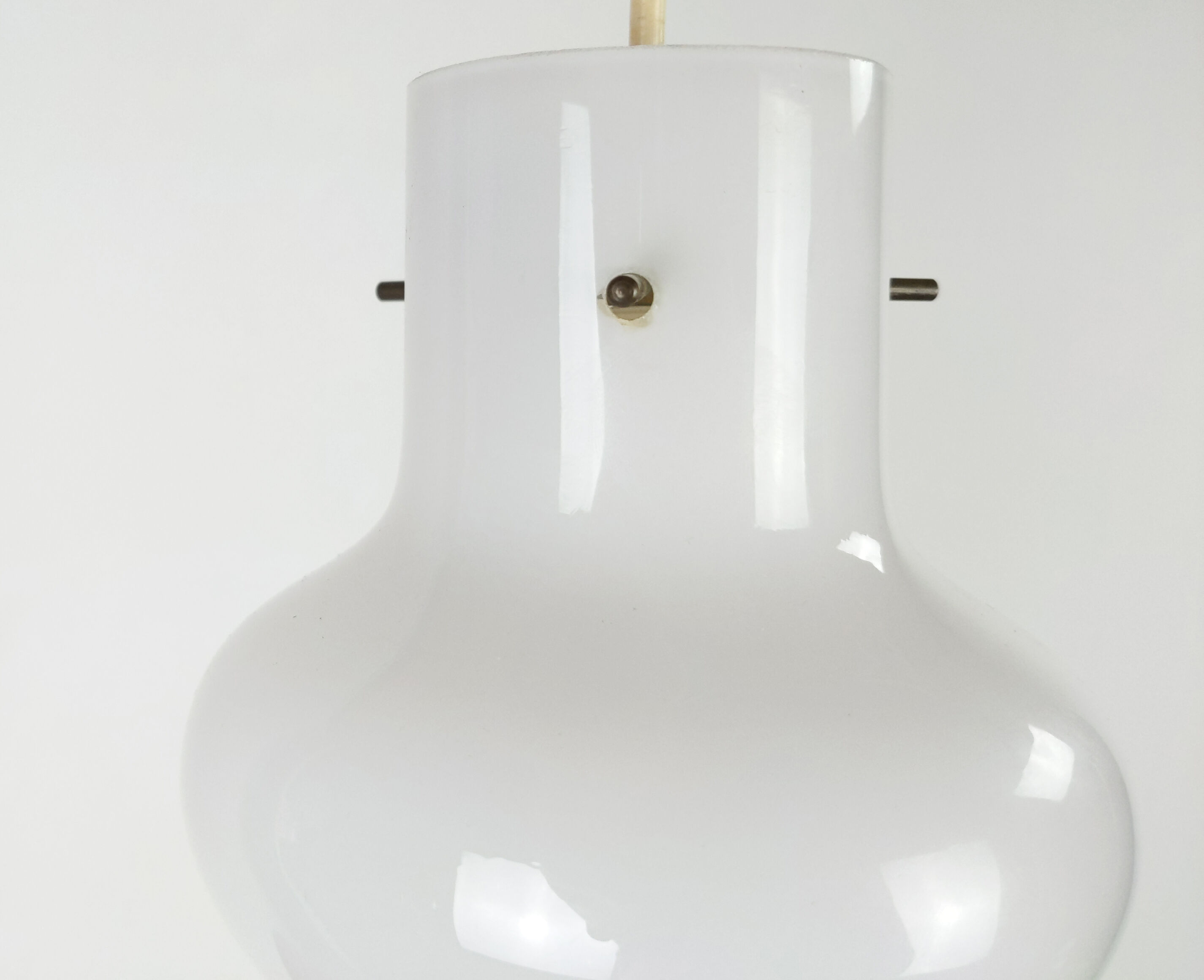 Suspension in white opaline Italy 1960