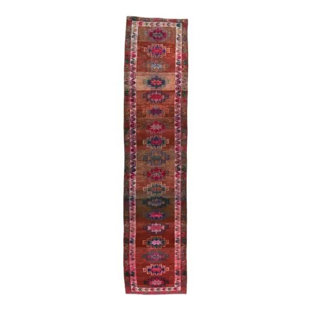 Turkish Hand-Knotted Runner 86x388