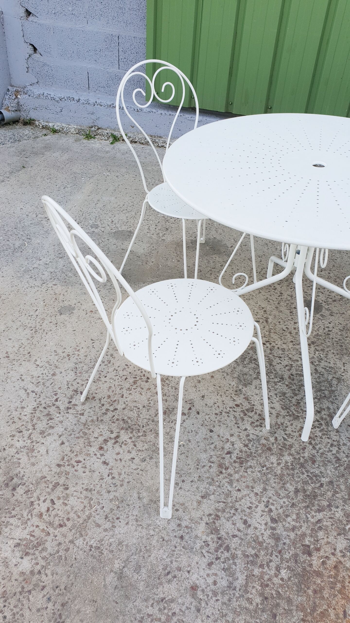 Wrought iron garden furniture