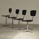 1 adjustable industrial chair metal Czechoslovakia 1960