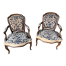 Pair of convertible armchairs