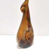 Experimental Amber Murano Glass Vase attr. to Anzolo Fuga, Italy