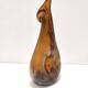 Vase expérimental en verre de Murano ambré, attribué à Anzolo Fuga, Italie