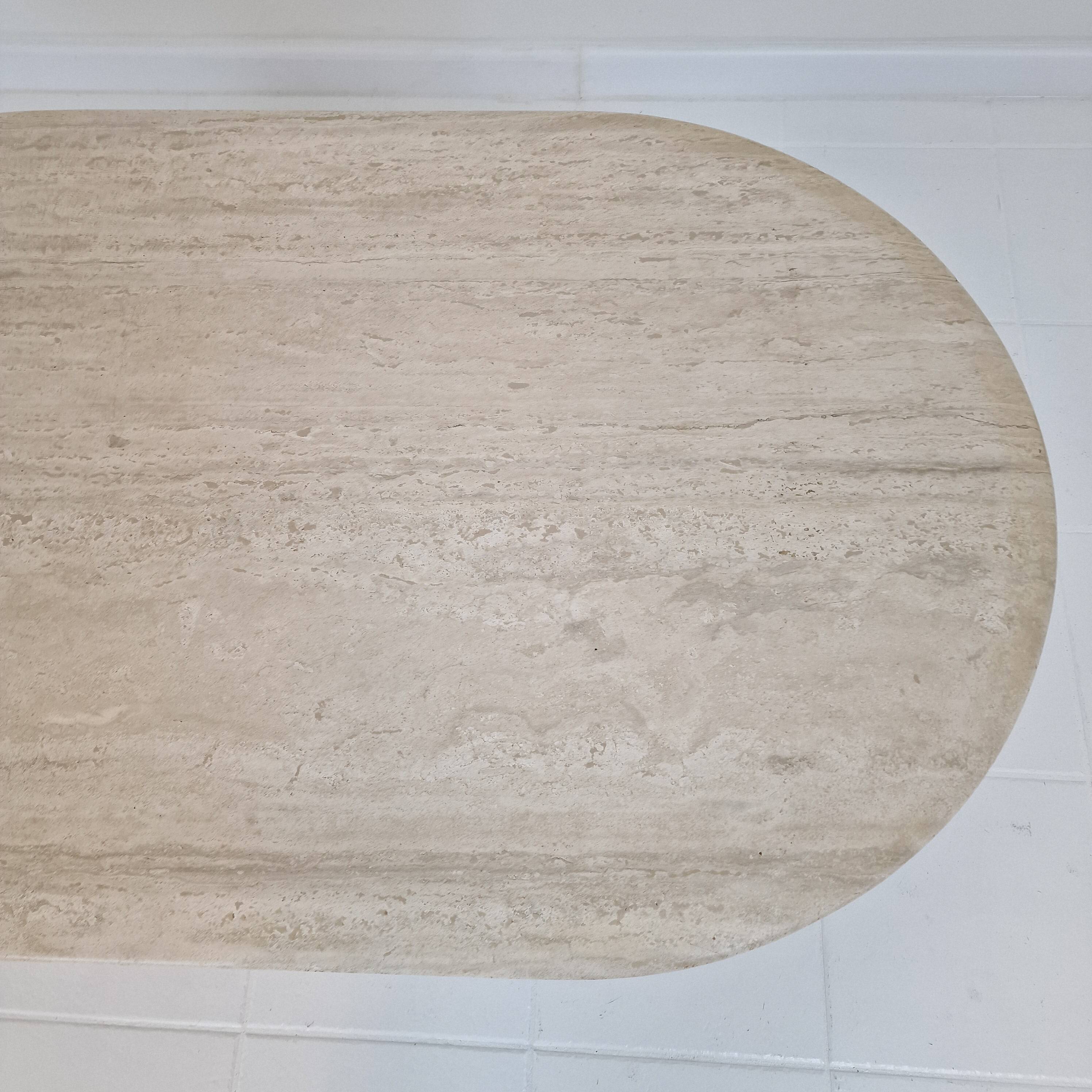 Travertine Coffee or Side Table, Italy 1980s