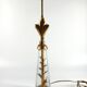 Vintage lamp base signed Pierre Casenove, gilded bronze, glass, 1970s.