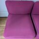 Vintage strafor armchair pair (1995) – raspberry fabric