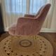 Fauteuil torre 1961 – modèle da vinci 02 – velours rose pâle