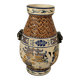 Polychrome ceramic vase in glazed stoneware