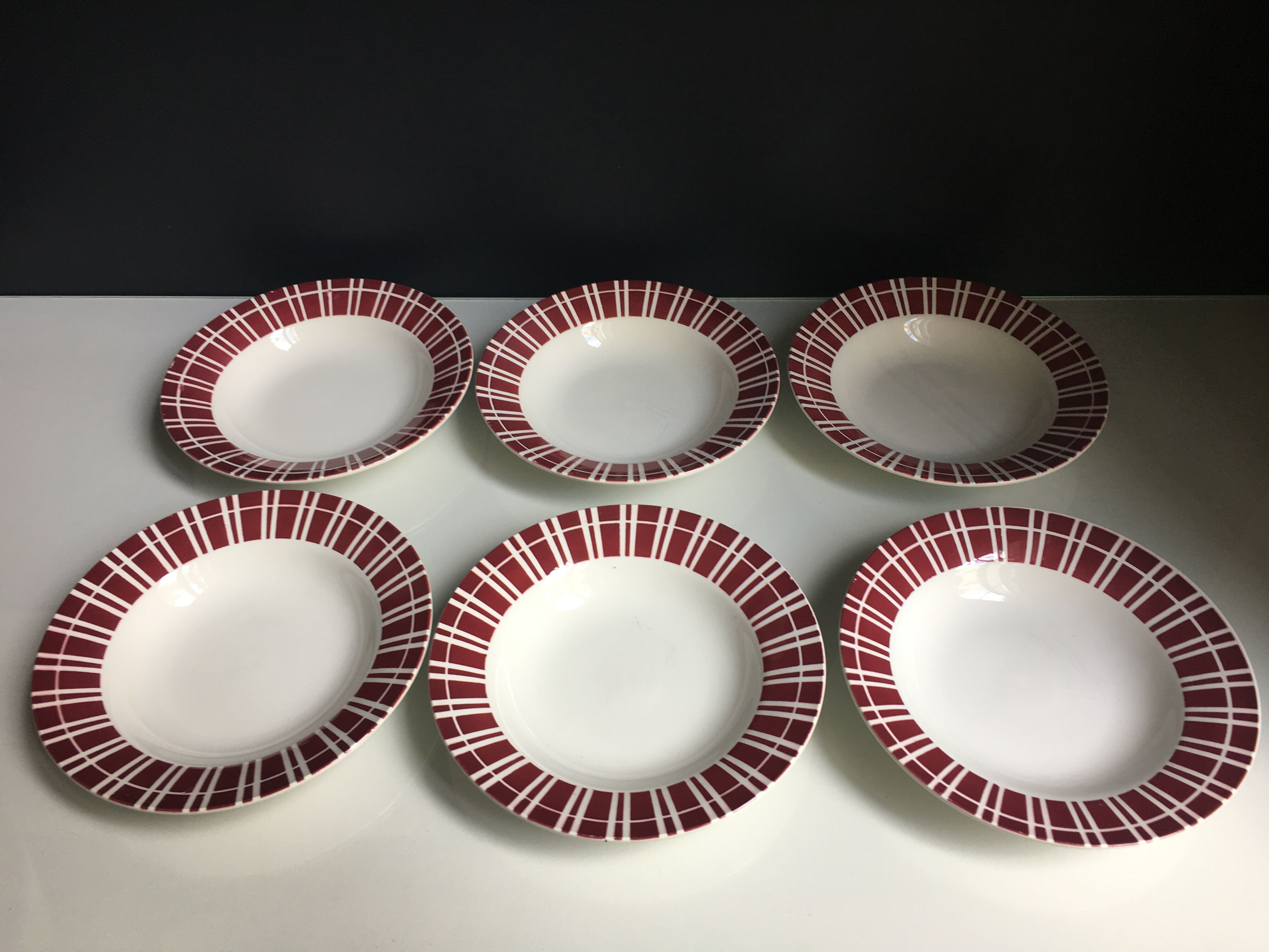 6 soup plates digoin sarreguemines